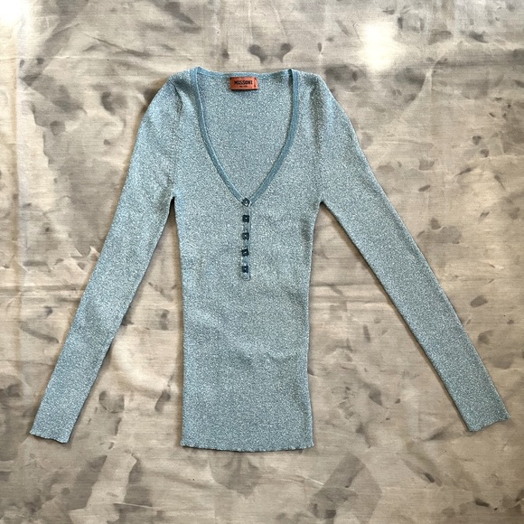 Missoni Tops - Missoni Lurex Long Sleeve Henley